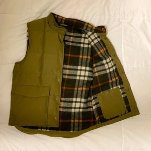 LL Bean Signature Quilted down feather wool vest